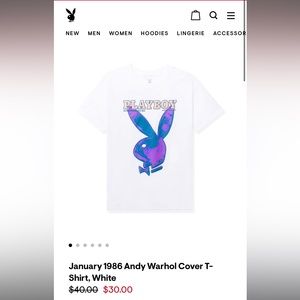 January 1986 Andy Warhol Cover T-Shirt, White